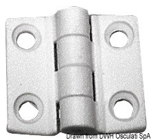 Osculati 38.823.81 Cerniera Nylon Mm 38X38 Bianca cerniere in plastica