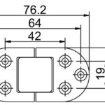 Osculati 38.832.20 Cerniera Autoreggente A 2 Perni 76X38 Mm cerniere autoreggenti a doppia spina