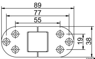 Osculati 38.832.21 Cerniera Autoreggente A 2 Perni 89X38 Mm cerniere autoreggenti a doppia spina