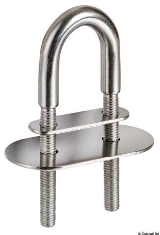 Osculati 39.125.04 Cavallotto Inox 110 Mm Piastrina 80X40mm anelli e golfari