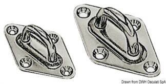 Osculati 39.132.05 Basetta Inox 37X59 Mm anelli e golfari