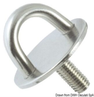 Osculati 39.325.01 Piastrina Con Prigioniero 6 Mm anelli e golfari