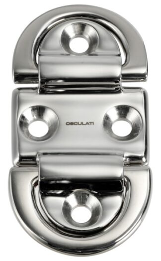 Osculati 39.871.03 Pad Eye 75X126 Mm Doppio Anello 10 Mm Bl 12000 Kg anelli e golfari