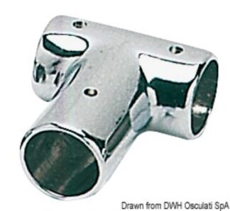 Osculati 41.015.00 Giunto Pulpito T 90° 22 Mm basi e raccordi pulpito in ottone cromato