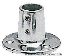 Osculati 41.112.22 Base Inox Diritta 22 Mm basi e raccordi pulpito in acciaio inox
