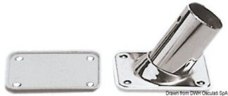 Osculati 41.132.00 Sottobase Rettangolare Polietilene basi e raccordi pulpito in acciaio inox