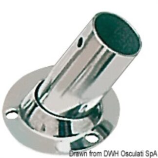 Osculati 41.130.22 Basetta Tonda Inox 60° 22 Mm basi e raccordi pulpito in acciaio inox