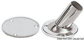 Osculati 41.130.00 Sottobase Tonda Polietilene basi e raccordi pulpito in acciaio inox