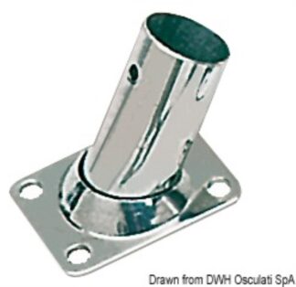 Osculati 41.132.22 Basetta Rettangolare Inox 60° 22 Mm basi e raccordi pulpito in acciaio inox