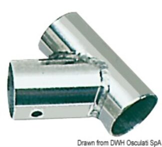 Osculati 41.134.22 Raccordo Inox T 60° 22 Mm basi e raccordi pulpito in acciaio inox