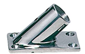 Osculati 41.165.00 Base Rettangolare Inox 45° 22 Mm basi e raccordi pulpito in acciaio inox