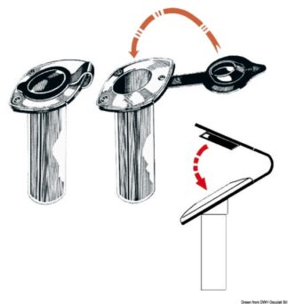 Osculati 41.168.03Bi Chiusura Pvc Portacanna Bianco portacanne e accessori