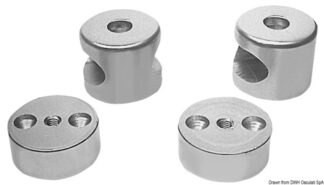 Osculati 41.609.10 Centrale Anodizzato Per Tubo Ovale basi e raccordi pulpito in alluminio