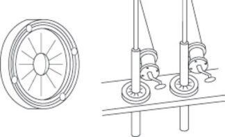 Osculati 41.668.01 Ricettacolo Portacanne Nero Mm 70 supporto in gomma passa cavo elastico ad alette mobili da fissare a paratia