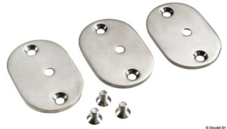 Osculati 41.908.01 Kit 3 Piastre + Viti Maniglioni corrimano ed accessori