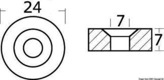 Osculati 43.239.15 Anodo Magnesio Mercury A Rondella anodi per motori mercury mariner mercruiser