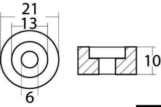 Osculati 43.261.02 Rondella Anodo Magnesio Fuoribordo anodi per motori suzuki