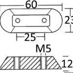 Osculati 43.315.24 Anodo Fuoribordo Honda Alluminio anodi per motori honda