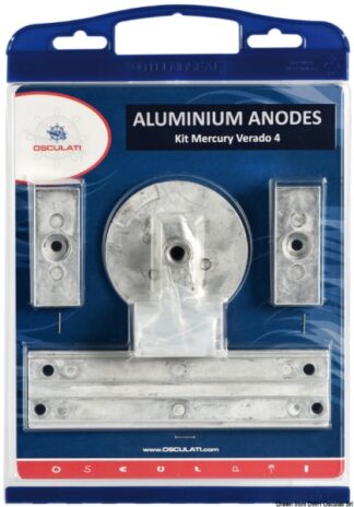 Osculati 43.355.01 Kit Anodi 4 Pz Mercury Alluminio anodi per motori mercury mariner mercruiser