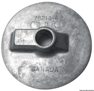 Osculati 43.423.20 Anodo Alluminio Pinna Piatta Bravo anodi per motori mercury mariner mercruiser