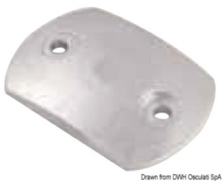 Osculati 43.600.05 Piastra Zinco Mm 80X55 anodi per motori renault marine