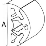 Osculati 44.046.94 Terminale Bino 40 Grigio profili bottazzo in pvc ed alluminio anodizzato