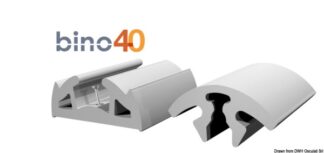 Osculati 44.046.00 Profilo Parabordo Bino 40 Grigio - 12 Mt profili bottazzo in pvc ed alluminio anodizzato