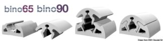 Osculati 44.046.03 Profilo Parabordo Bino 90 Grigio profili bottazzo in pvc ed alluminio anodizzato