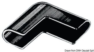 Osculati 44.343.50 Angolare Parabordo Nylon Nero profili bottazzo in pvc ed alluminio anodizzato