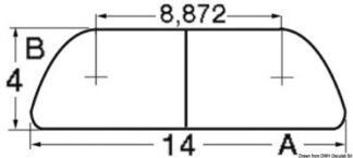 Osculati 44.479.15 Profilo Mezzo Tondo Inox Mm 14 profili bottazzo in acciaio inox e basi pvc