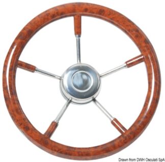 Osculati 45.132.35 Volante Mm 350 Cubicato Radica volanti e timoni