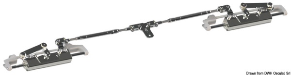 Osculati 45.156.30 Barra Accoppiamento Inter. Motori Da 30” A 30,5” S barra di accoppiamento per fuoribordo con timoneria idraulica - immagine 2