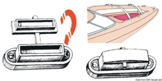 Osculati 46.108.00 Piastrina Ottone Cromato Teloni 67 X 14 Mm tendalini e copertura