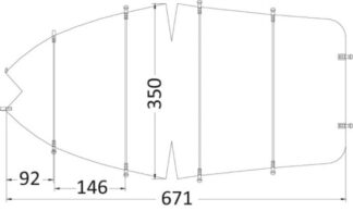 Osculati 46.503.09 Telone Universale Cm 550/610 Grigio 300D teloni e coperture nautiche
