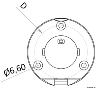 Osculati 46.814.01 Boccola Da Incasso Con Cerniera Inclinata 6° boccola da incasso per palo in carbonio con coperchio a cerniera