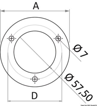 Osculati 46.815.90 Flangia sistema tendalino con pali in carbonio
