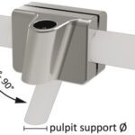 Osculati 46.825.10 Basi Dx-Sx Acciaio Inox Fissaggio Su Pulpito Sistema Mickey base di fissaggio su pulpito in acciaio inox sistema mickey