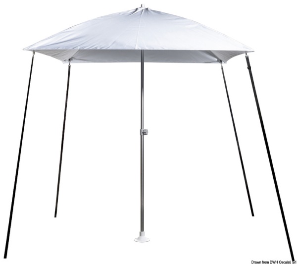 Osculati 46.891.01 Ombrellone "Parasol" Pieghevole Per Barca Bianco tendalini e copertura