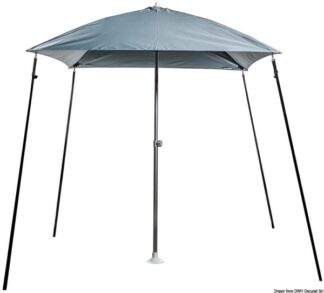 Osculati 46.891.03 Ombrellone "Parasol" Pieghevole Per Barca Grigio tendalini e copertura