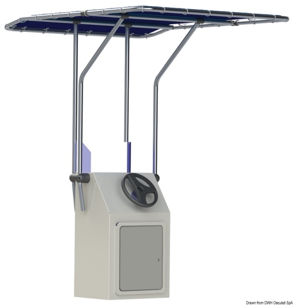 Osculati 48.192.03 T-Top Alluminio Retrattile 1,40 X 1,70 Mt roll bar e t top