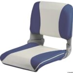 Sedile con schienale ribaltab.e sfil. Bianco/blu - 48.402.03 Osculati