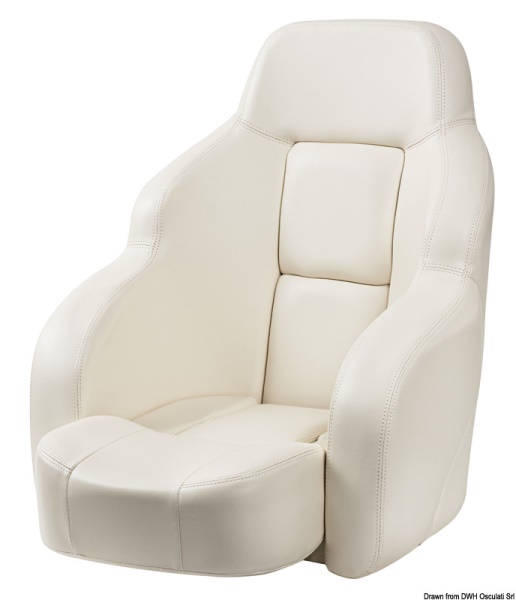 Osculati 48.410.22 Sedile Anatomico Imbottito Con Flip Up Rs56 Bianco scocche sedili