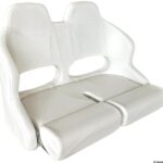 Osculati 48.410.41 Doppio Sedile Anatomico Flip Up H99 Ral 9010 doppio sedile anatomico imbottito con flip up h99