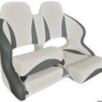 Osculati 48.410.42 Doppio Sedile Anatomico Flip Up H99 Grigio Chiaro/Scuro doppio sedile anatomico imbottito con flip up h99
