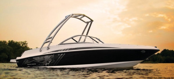 Osculati 48.411.01 Monster Tower Mtk Alluminio Anodizzato wakeboard tower e accessori