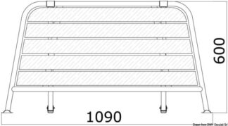 Osculati 48.443.03 Plancetta Di Poppa 1090 Mm plancette di poppa e prua