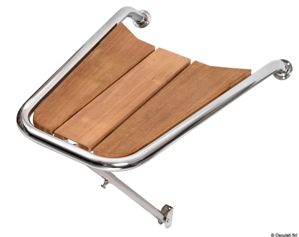Osculati 48.471.05 Delfiniera Inox/Teak Aisi 316 plancette di poppa e prua