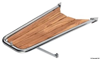 Osculati 48.471.06 Delfiniera Inox/Teak Semplice Ø Tubo Mm 32 plancette di poppa e prua