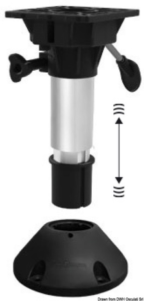 Osculati 48.707.23 Supporto Sedile Waverider Base Est. 370/450 Mm supporti sedili e slitte