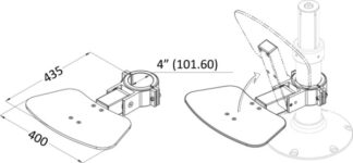 Osculati 48.715.02 Pedana Poggiapiedi Maxi Pieghevole pedana poggiapiedi pieghevole